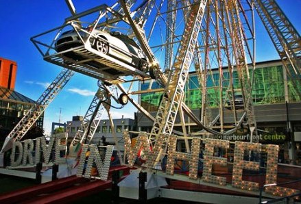 Страшные аттракционы, новый большой аттракцион Drive in wheel.